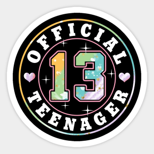 13.th Birthday - Official Teenager Girls Sticker